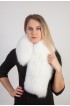 White fox fur scarf-collar